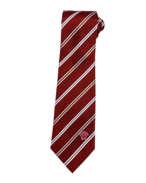 versace red striped tie|Versace scarves for men.